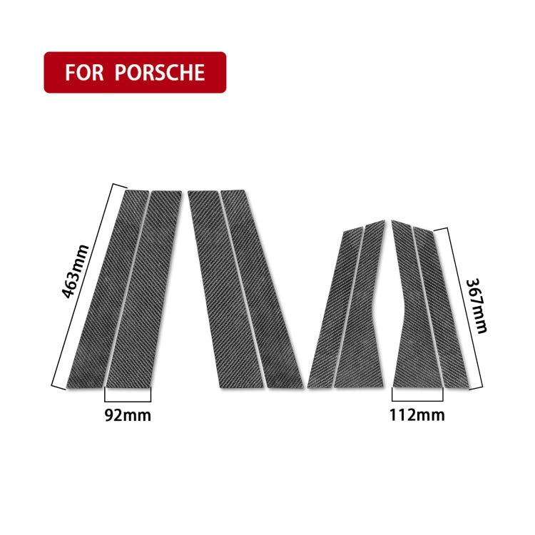 Car Carbon Fiber B-pillar Decorative Sticker for Porsche Cayenne 2010-2017, Left and Right Drive - Car Interior Mouldings by buy2fix | Online Shopping UK | buy2fix