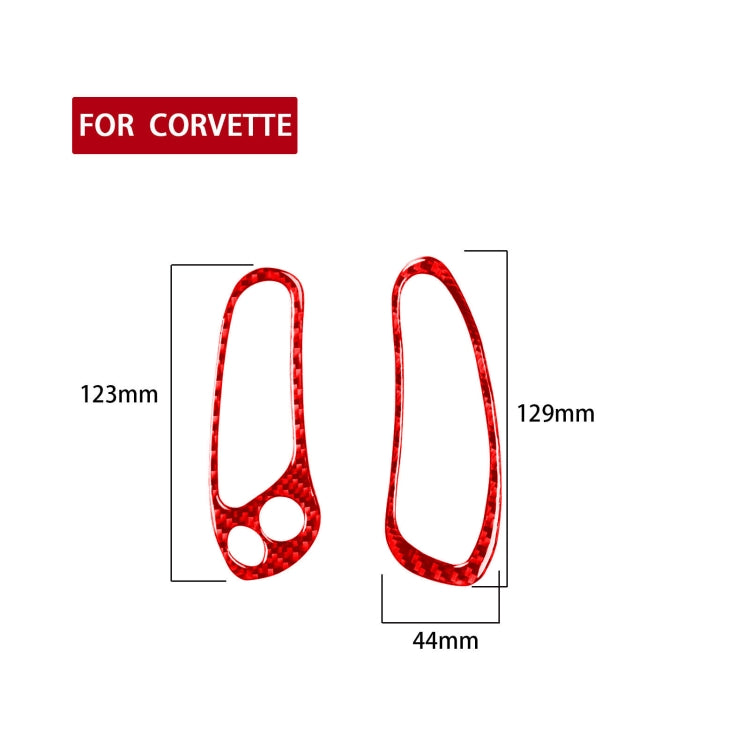 2 in 1 Car Carbon Fiber Sides Speedometer Sticker for Chevrolet Corvette C5 1998-2004, Left Drive(Red) - Car Interior Mouldings by buy2fix | Online Shopping UK | buy2fix