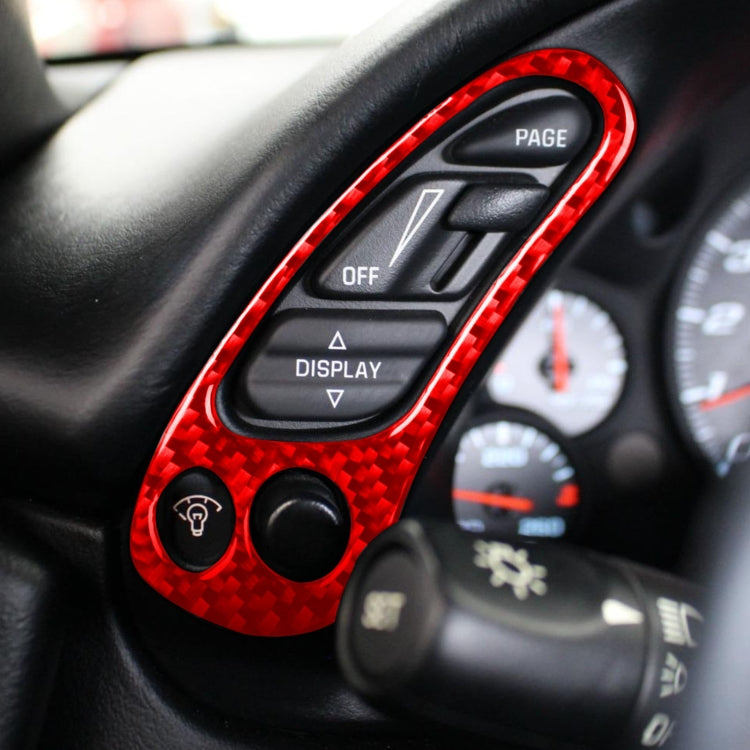 2 in 1 Car Carbon Fiber Sides Speedometer Sticker for Chevrolet Corvette C5 1998-2004, Left Drive(Red) - Car Interior Mouldings by buy2fix | Online Shopping UK | buy2fix