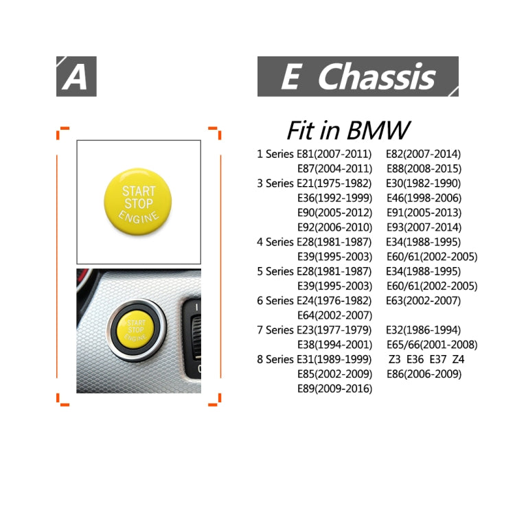 Car Engine Start Stop Button for BMW E90 - Decoration Rings by buy2fix | Online Shopping UK | buy2fix