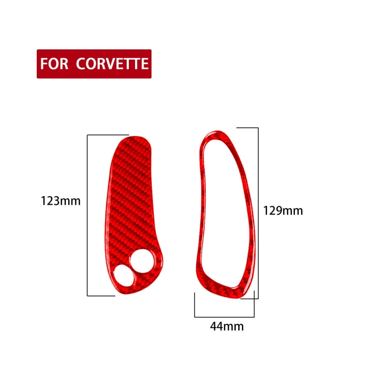 2 in 1 Car Carbon Fiber Sides Speedometer Sticker for Chevrolet Corvette C5 1998-2004, Left Drive(Red) - Car Interior Mouldings by buy2fix | Online Shopping UK | buy2fix