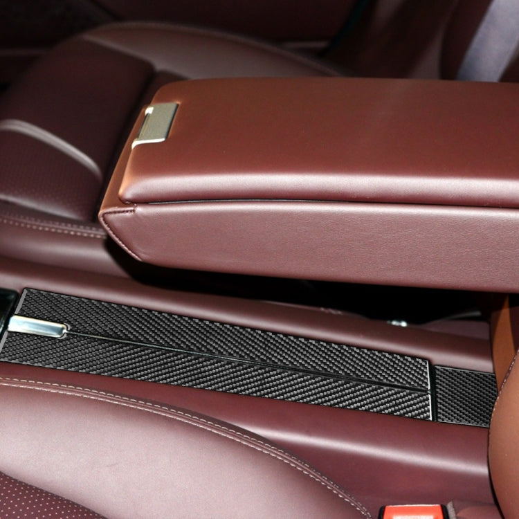 Car Carbon Fiber Rear Armrest Box Panel Decorative Sticker for Porsche Panamera 2010-2016, Left and Right Drive - Car Interior Mouldings by buy2fix | Online Shopping UK | buy2fix
