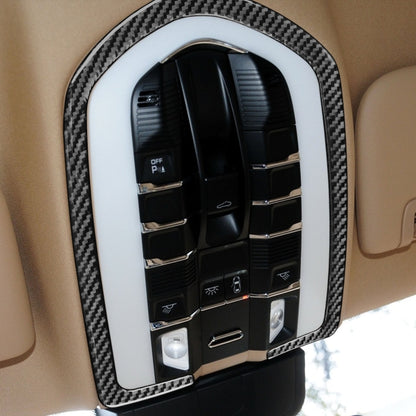 Car Carbon Fiber Front Reading Light Decorative Sticker for Porsche Panamera 2010-2016, Left and Right Drive - Car Interior Mouldings by buy2fix | Online Shopping UK | buy2fix