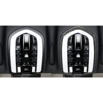 Car Carbon Fiber Front Reading Light Decorative Sticker for Porsche Panamera 2010-2016, Left and Right Drive - Car Interior Mouldings by buy2fix | Online Shopping UK | buy2fix