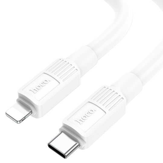 hoco X84 20W USB-C / Type-C to 8 Pin Solid PD Charging Data Cable，Length：1m(White)