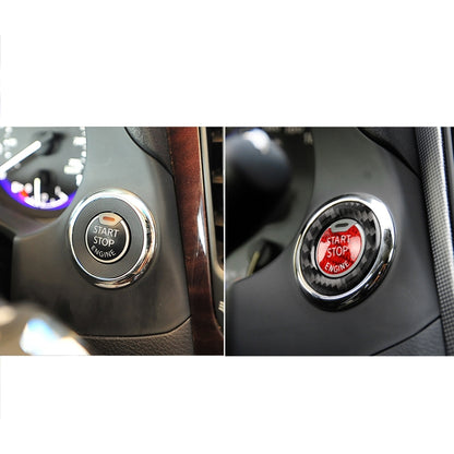 Car Carbon Fiber One-button Start Decorative Sticker for Infiniti Q50 2014-2020 / Q60 / QX60(Black + Red) - Car Interior Mouldings by buy2fix | Online Shopping UK | buy2fix