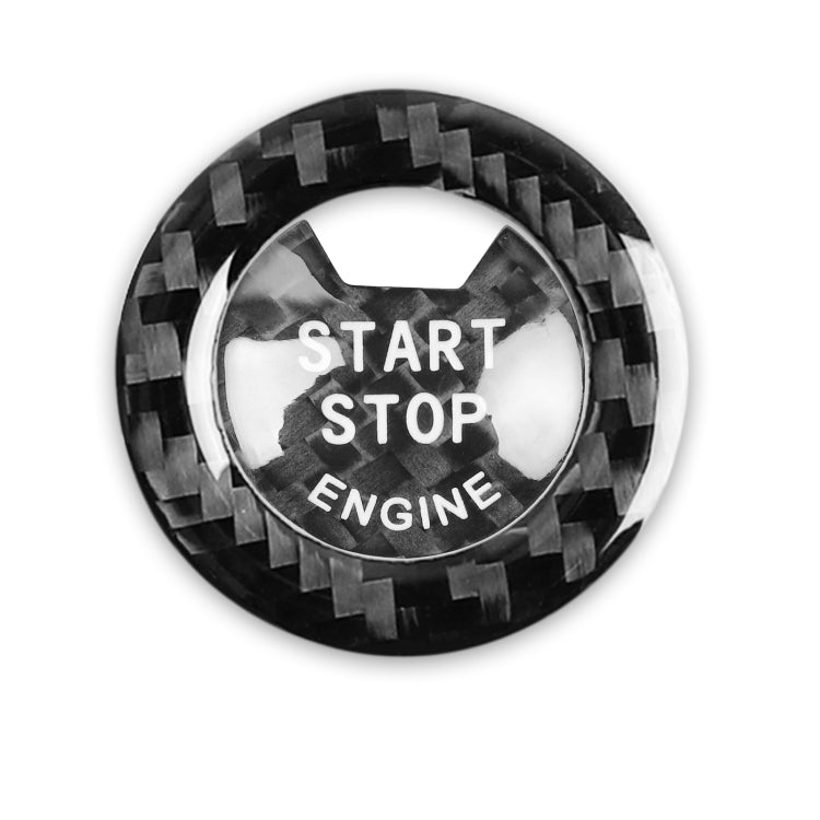 Car Carbon Fiber One-button Start Decorative Sticker for Infiniti Q50 2014-2020 / Q60 / QX60(Black) - Car Interior Mouldings by buy2fix | Online Shopping UK | buy2fix