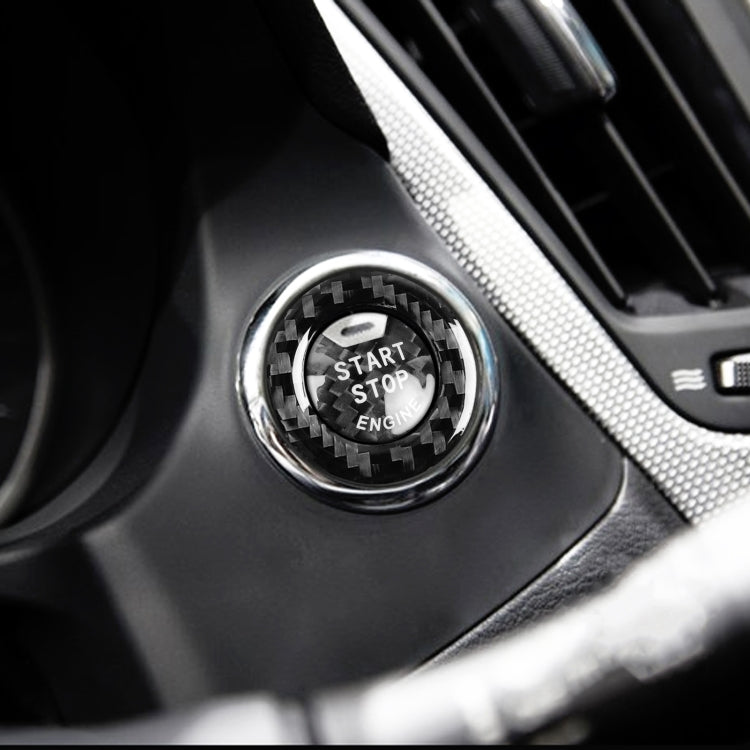 Car Carbon Fiber One-button Start Decorative Sticker for Infiniti Q50 2014-2020 / Q60 / QX60(Black) - Car Interior Mouldings by buy2fix | Online Shopping UK | buy2fix