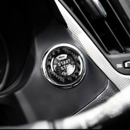 Car Carbon Fiber One-button Start Decorative Sticker for Infiniti Q50 2014-2020 / Q60 / QX60(Black) - Car Interior Mouldings by buy2fix | Online Shopping UK | buy2fix