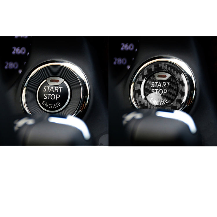 Car Carbon Fiber One-button Start Decorative Sticker for Infiniti Q50 2014-2020 / Q60 / QX60(Black) - Car Interior Mouldings by buy2fix | Online Shopping UK | buy2fix