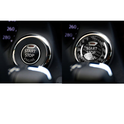 Car Carbon Fiber One-button Start Decorative Sticker for Infiniti Q50 2014-2020 / Q60 / QX60(Black) - Car Interior Mouldings by buy2fix | Online Shopping UK | buy2fix