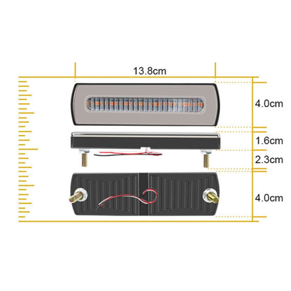 2 PCS Truck modified 40LED Two-color Running Water Turn Signal Light(Red Yellow) - Warning Lights by buy2fix | Online Shopping UK | buy2fix