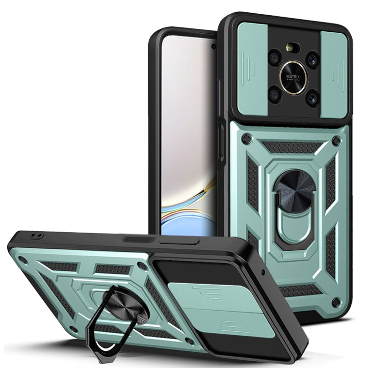 For Honor X9 5G/X9 4G Sliding Camera Design TPU + PC Phone Case(Green) by buy2fix