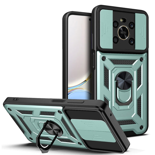 For Honor X9 5G/X9 4G Sliding Camera Design TPU + PC Phone Case(Green) by buy2fix