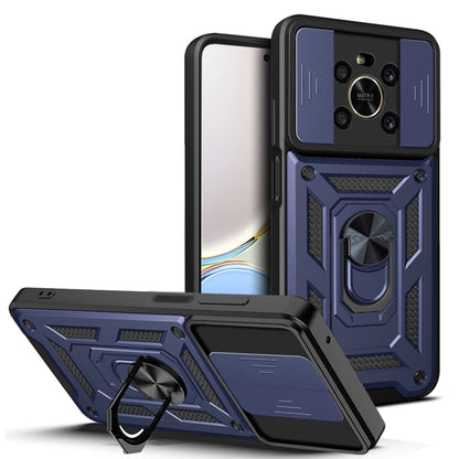 For Honor X9 5G/X9 4G Sliding Camera Design TPU + PC Phone Case(Blue) by buy2fix