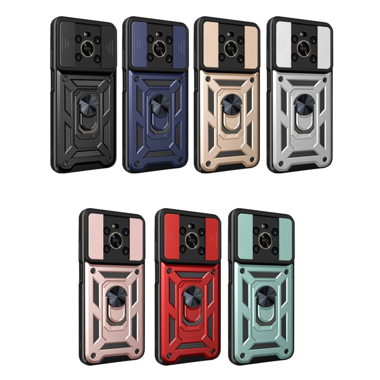 For Honor X9 5G/X9 4G Sliding Camera Design TPU + PC Phone Case(Blue) by buy2fix