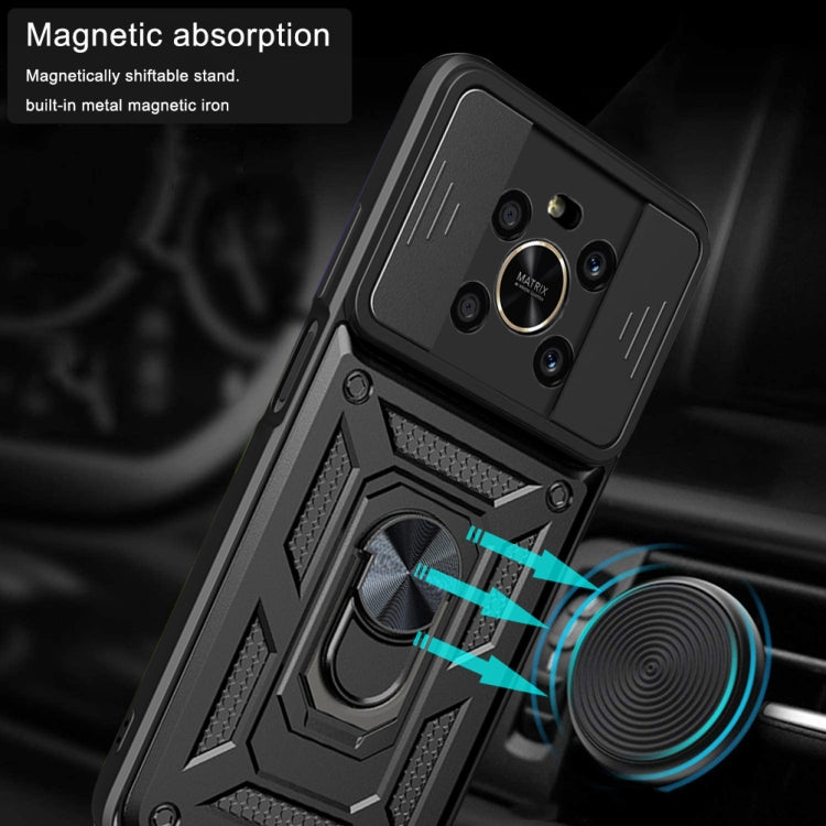 For Honor X9 5G/X9 4G Sliding Camera Design TPU + PC Phone Case(Red) - Honor Cases by buy2fix | Online Shopping UK | buy2fix