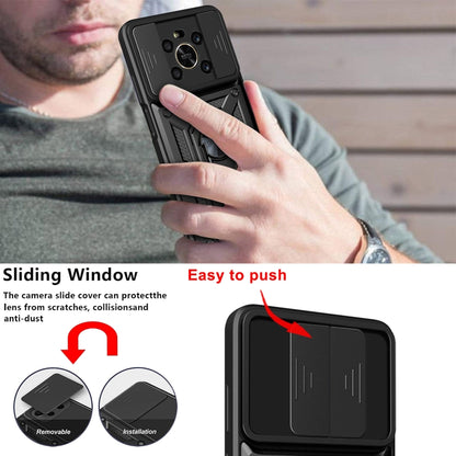 For Honor X9 5G/X9 4G Sliding Camera Design TPU + PC Phone Case(Red) - Honor Cases by buy2fix | Online Shopping UK | buy2fix