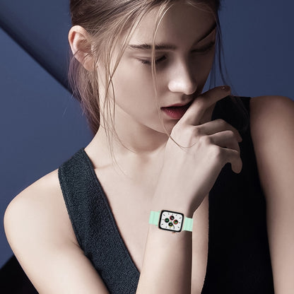 Silicone Magnet Watch Band For Apple Watch Ultra 49mm&Watch Ultra 2 49mm / Series 9&8&7 45mm / SE 3&SE 2&6&SE&5&4 44mm / 3&2&1 42mm(Khaki) by buy2fix