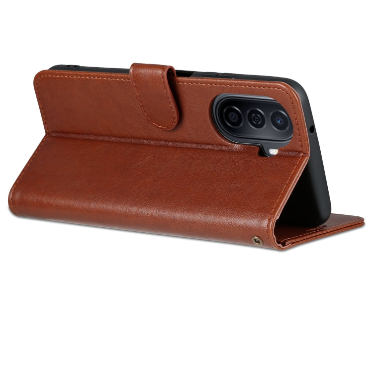 For Huawei Enjoy 50/Nova Y70/Nova Y70 Plus AZNS Sheepskin Texture Flip Leather Phone Case(Brown) - Huawei Cases by AZNS | Online Shopping UK | buy2fix