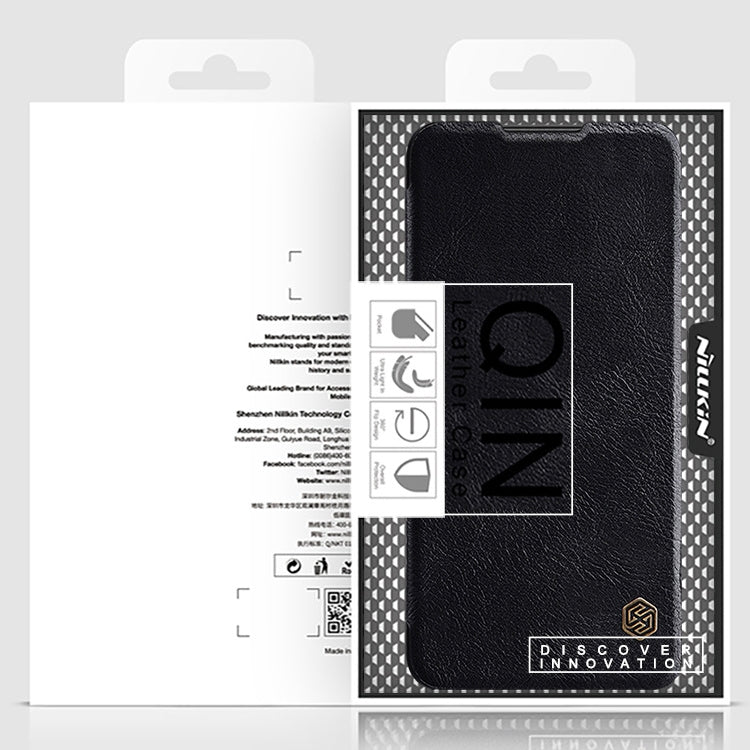 For Xiaomi Redmi Note 11T Pro/11T Pro+ 5G/Poco X4 GT 5G NILLKIN QIN Series Crazy Horse Texture Leather Phone Case(Brown) - Xiaomi Cases by NILLKIN | Online Shopping UK | buy2fix