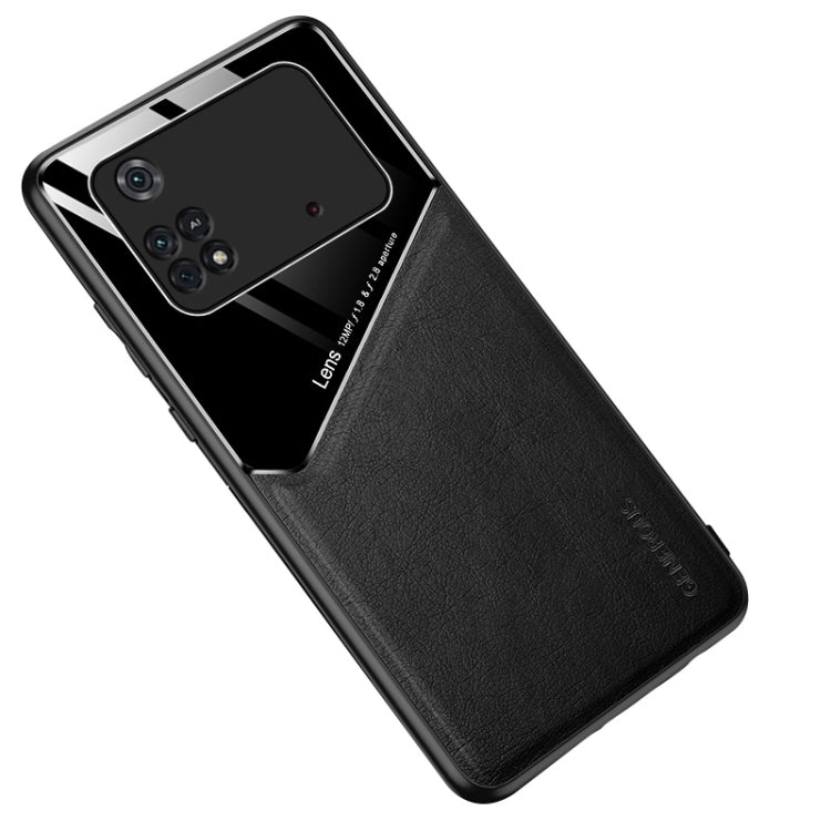 For Xiaomi Poco M4 Pro 4G All-inclusive Leather + Organic Glass Protective Case(Black) - Xiaomi Cases by buy2fix | Online Shopping UK | buy2fix