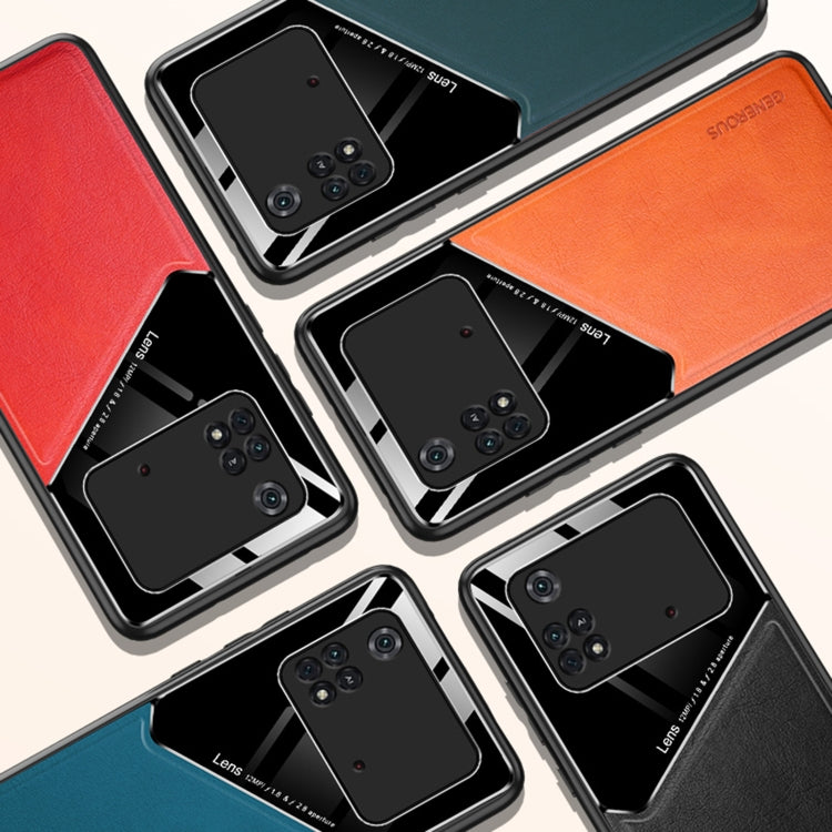 For Xiaomi Poco M4 Pro 4G All-inclusive Leather + Organic Glass Protective Case(Black) - Xiaomi Cases by buy2fix | Online Shopping UK | buy2fix