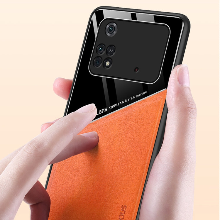 For Xiaomi Poco M4 Pro 4G All-inclusive Leather + Organic Glass Protective Case(Black) - Xiaomi Cases by buy2fix | Online Shopping UK | buy2fix