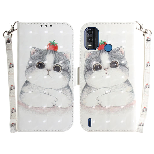 For Nokia G11 Plus 3D Colored Horizontal Flip Leather Phone Case(Cute Cat) - Nokia Cases by buy2fix | Online Shopping UK | buy2fix