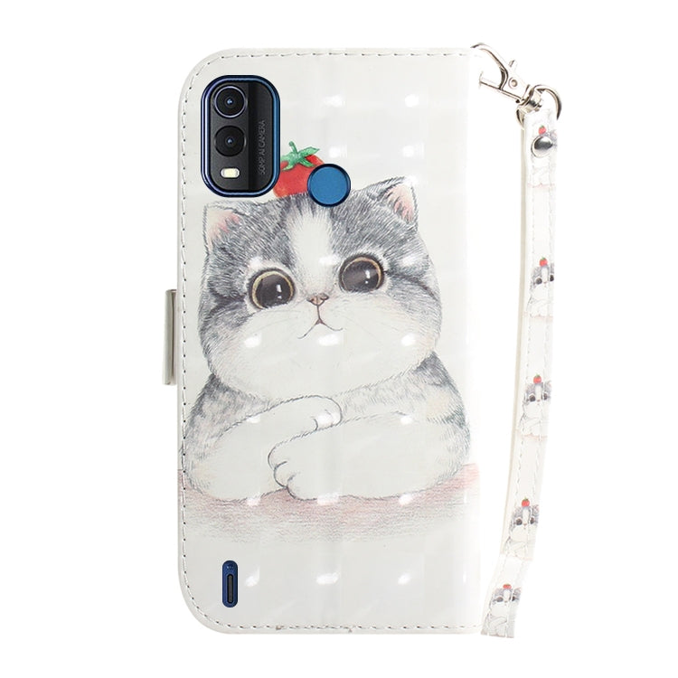For Nokia G11 Plus 3D Colored Horizontal Flip Leather Phone Case(Cute Cat) - Nokia Cases by buy2fix | Online Shopping UK | buy2fix