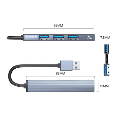 ORICO AH-A13 USB 3.0 x 1 + USB 2.0 x 3 to USB 3.0 HUB Adapter(Space Gray) - USB 3.0 HUB by ORICO | Online Shopping UK | buy2fix