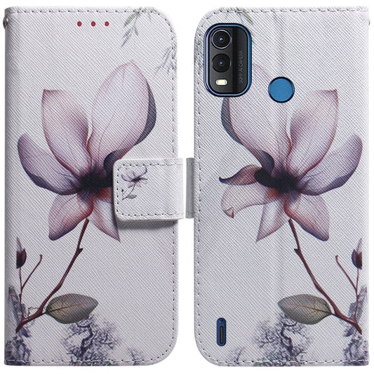 For Nokia G11 Plus Coloured Drawing Leather Phone Case(Magnolia Flower) - Nokia Cases by buy2fix | Online Shopping UK | buy2fix