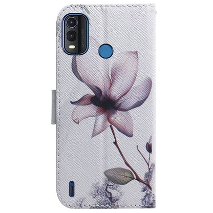 For Nokia G11 Plus Coloured Drawing Leather Phone Case(Magnolia Flower) - Nokia Cases by buy2fix | Online Shopping UK | buy2fix