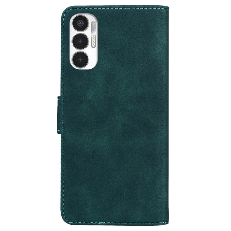 For Tecno Pova 3 LE7 Skin Feel Pure Color Flip Leather Phone Case(Green) by buy2fix
