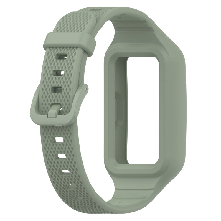 For Huawei Band 10 / 9 / 8 / 7 / 6 Universal Integrated Silicone Watch Band(Light Green) by buy2fix