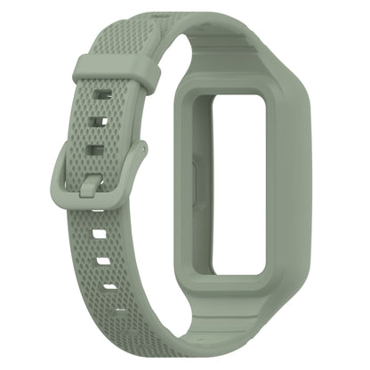 For Huawei Band 10 / 9 / 8 / 7 / 6 Universal Integrated Silicone Watch Band(Light Green) by buy2fix