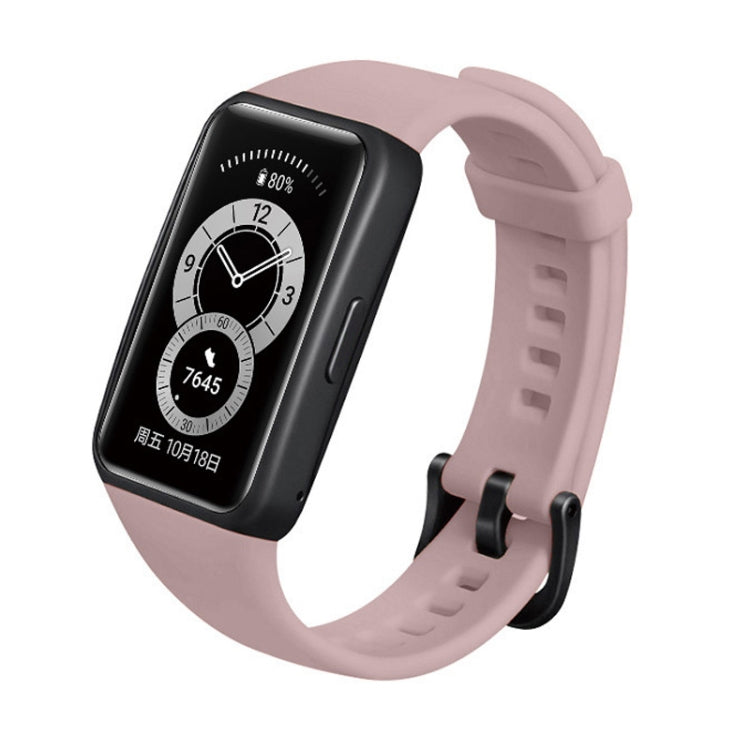 For Huawei Band 6 Silicone Watch Band(Pink Grey) - Watch Bands by buy2fix | Online Shopping UK | buy2fix