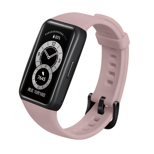 For Huawei Band 6 Silicone Watch Band(Pink Grey) - Watch Bands by buy2fix | Online Shopping UK | buy2fix