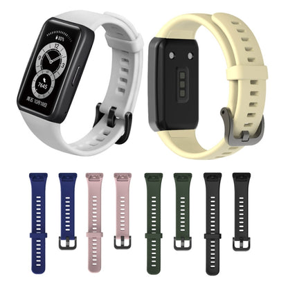 For Huawei Band 6 Silicone Watch Band(Pink Grey) - Watch Bands by buy2fix | Online Shopping UK | buy2fix