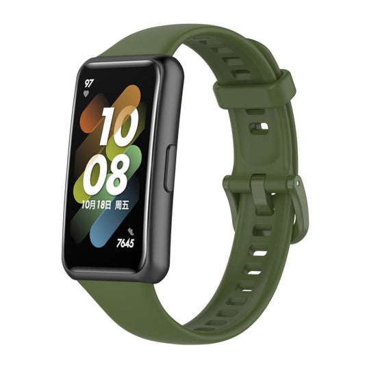 For Huawei Band 7 Silicone Watch Band(Army Green) by buy2fix
