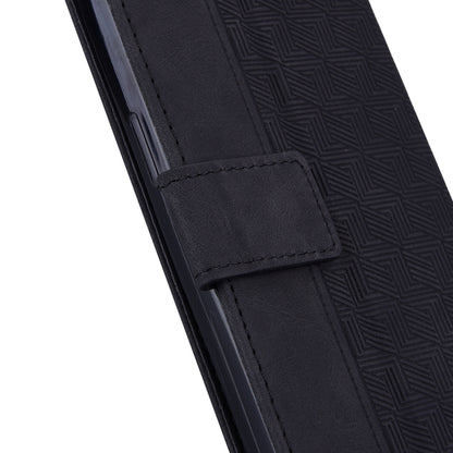 For Nokia G11 Plus Geometric Embossed Leather Phone Case(Black) - Nokia Cases by buy2fix | Online Shopping UK | buy2fix