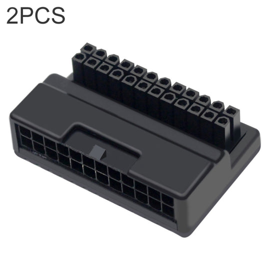 Adaptateur de prise d'alimentation ATX 24 broches à 90 degrés, 2 pièces