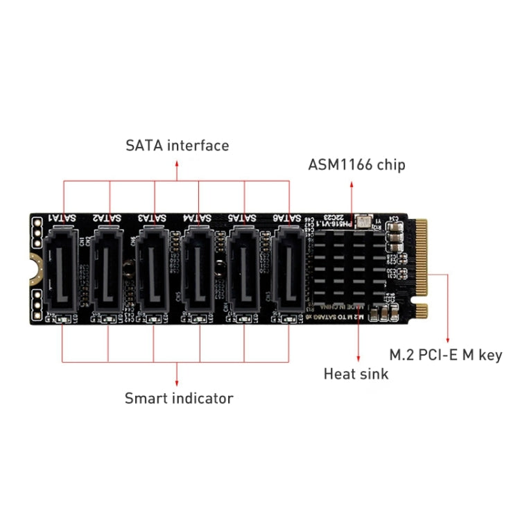 M2 M-EKY PCIE 3.0 to SATA 6G Adapter by buy2fix