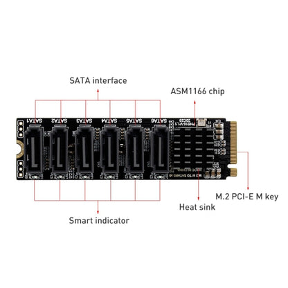M2 M-EKY PCIE 3.0 to SATA 6G Adapter by buy2fix