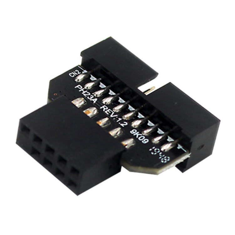 10 PCS Motherboard USB 2.0 9Pin to USB 3.0 19Pin Plug-in Connector Adapter, Model:PH23A by buy2fix