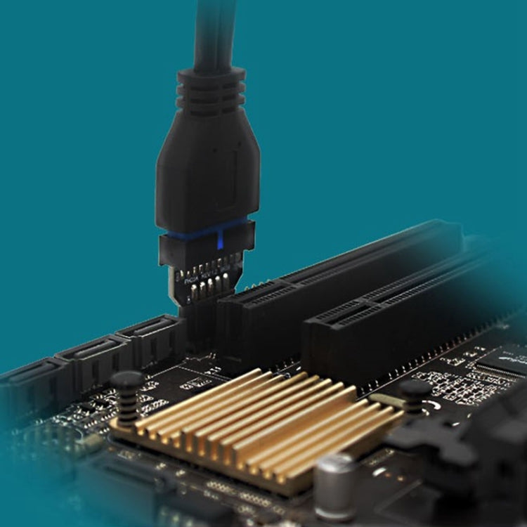 10 PCS Motherboard USB 2.0 9Pin to USB 3.0 19Pin Plug-in Connector Adapter, Model:PH23A by buy2fix