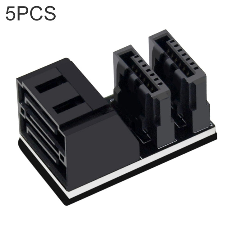 5 PCS Motherboard SATA 7Pin Dual Interface, Model:PH572 90 Degree by buy2fix