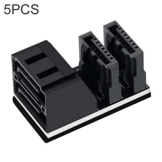 5 PCS Motherboard SATA 7Pin Dual Interface, Model:PH572 90 Degree by buy2fix