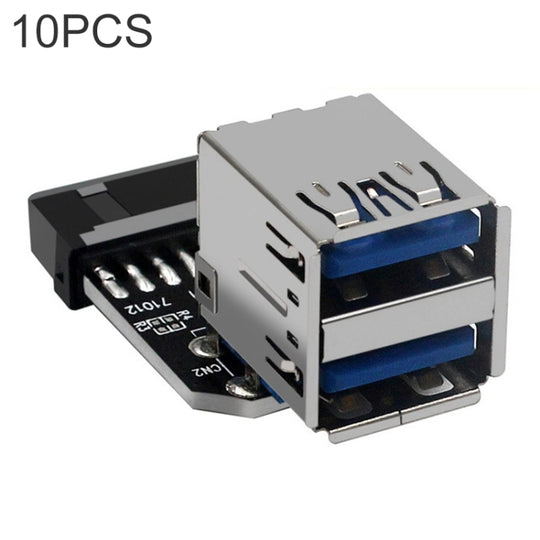 Convertisseur adaptateur 19/20 broches vers double USB 3.0, modèle : PH21, 10 pièces