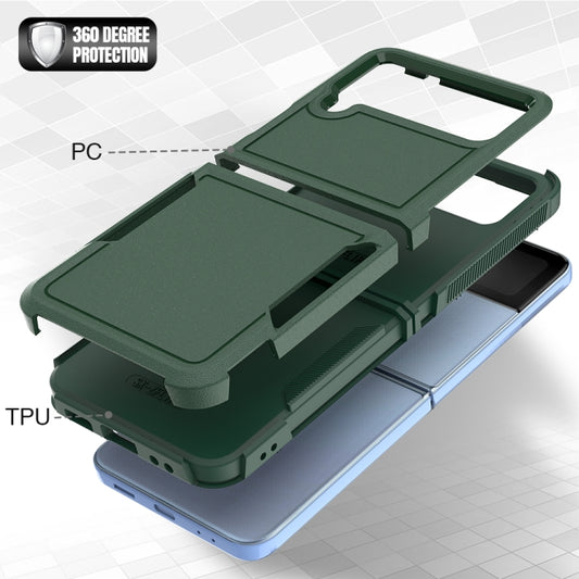 For Samsung Galaxy Z Flip4 PC + TPU Phone Case(Dark Green) - Galaxy Z Flip4 5G Cases by buy2fix | Online Shopping UK | buy2fix
